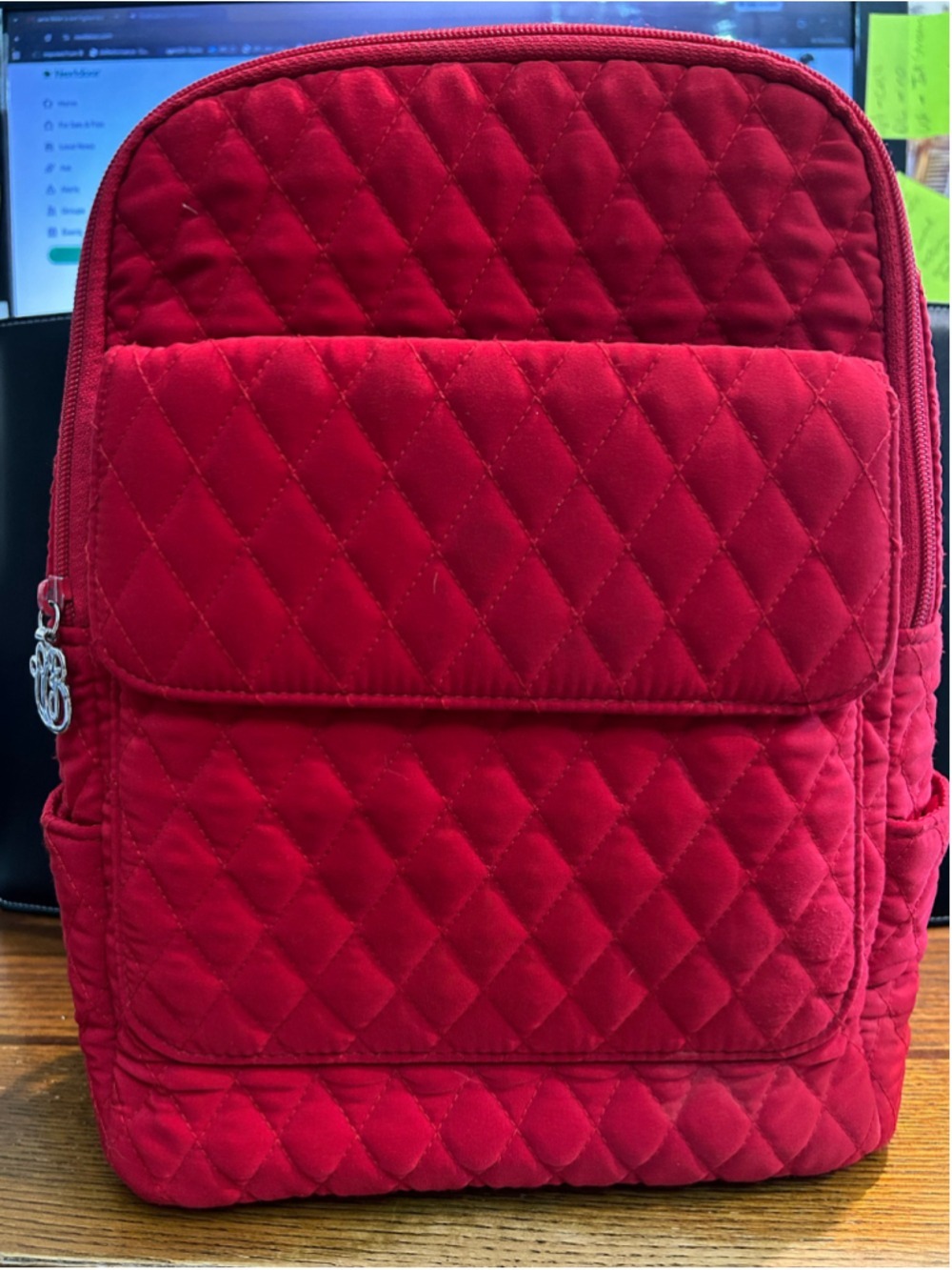 Women's Vera Bradley Quilted Backpack One Size Red